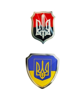 Наклейка объемная 3D микс №55 "Щит и меч" размер 35мм (цена за 1шт) (783355)