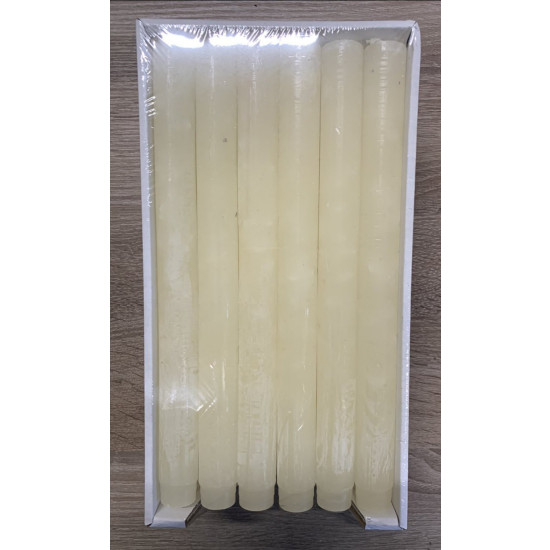 Свеча столовая время горения 8 часов, Ø ≈ 2,2 см, ⇕ ≈ 25 см Белый Unison (C022*250/1-1.9)