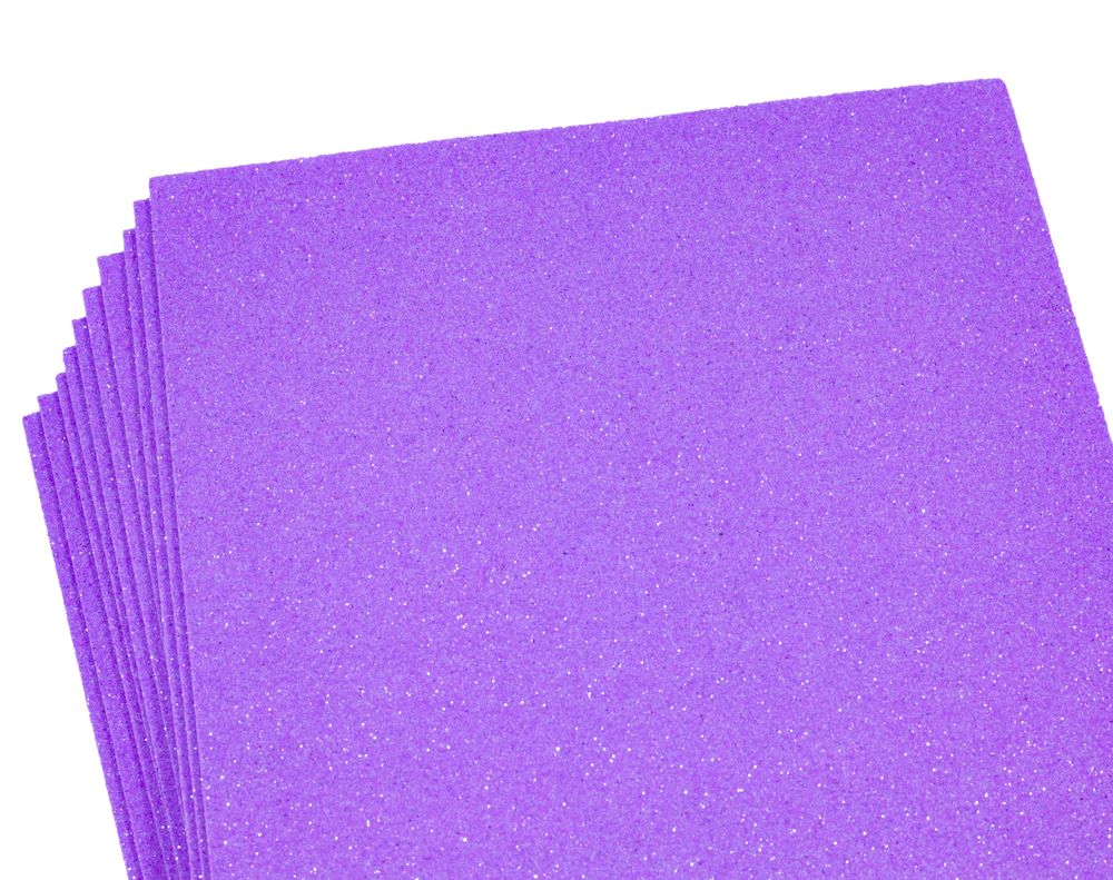 Фоамиран с глиттером  1,7мм, 10 листов, фиолетовый Фиолетовый Unison (17FA4-004)