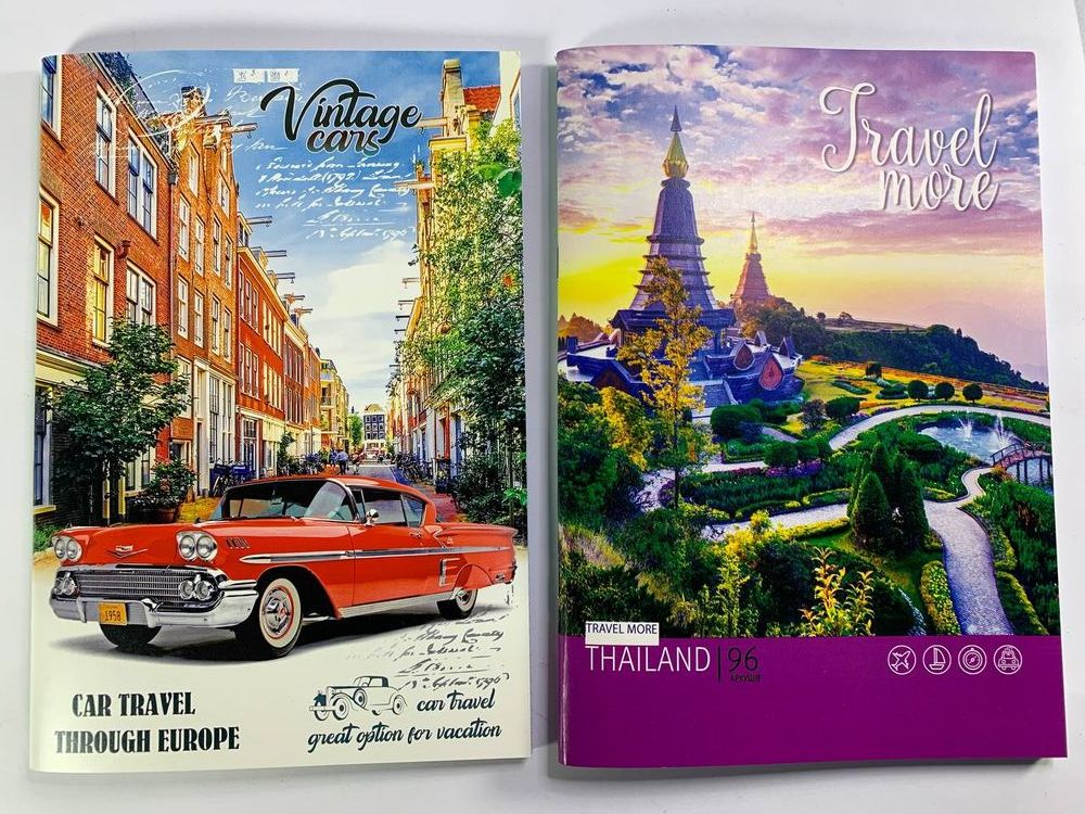 Книга канцелярская 96 л А4 скоба клетка офсетная бумага 60 г/м² Разноцветный Unison (8В-109)