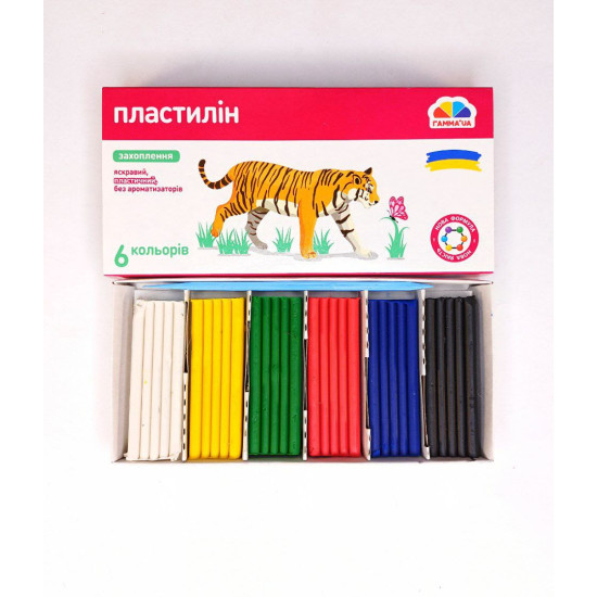 Пластилин Гамма 6 цветов 96г Разноцветный Гамма Украина (200309)