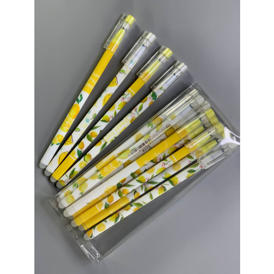 Ручка детская гель "пиши-стирай" "Lemon" синяя Разноцветный Без бренда (1807-2-QX)