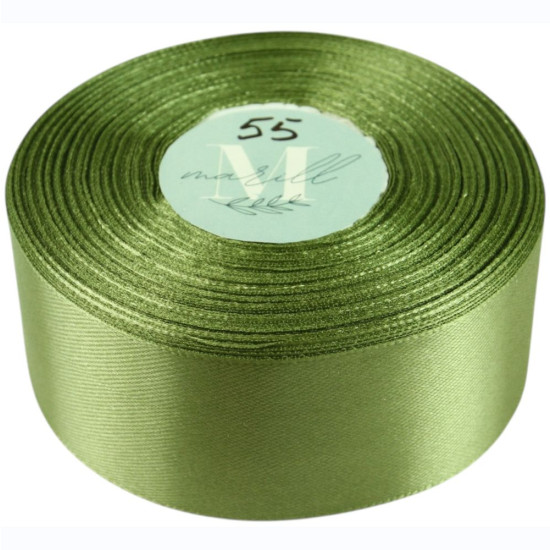 Атласная лента 4см (±5мм) x 33м Зеленый Marill (LA4033-55)