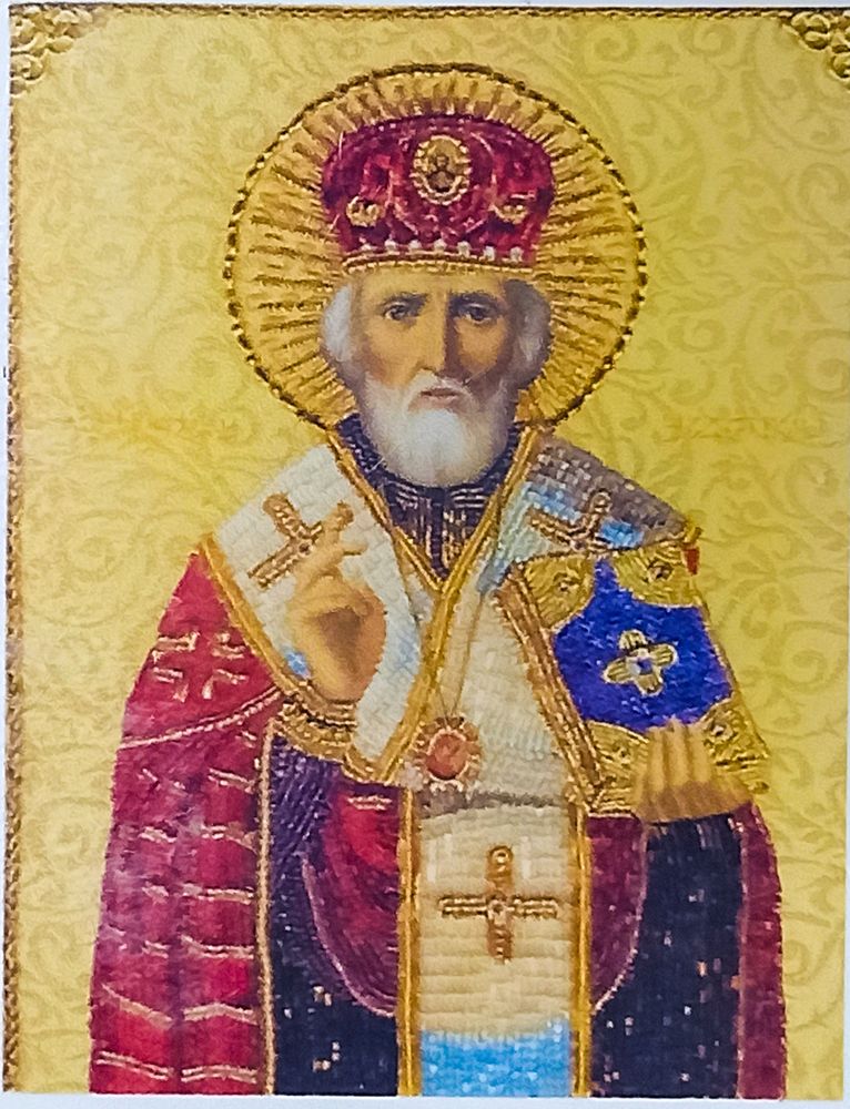 Алмазная мозаика 30 х 40см "Святой Николай" рулон в PVC (без подрамника) Разноцветный Unison (60559_O GLD)