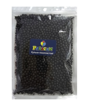 Пенопластовые шарики диаметр 4-6мм чорные, 250мл Черный Pelican (886123)