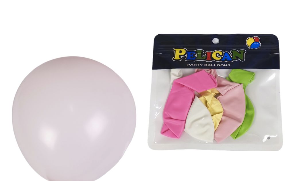 Шарики  Pelican 13' (33 см) макарун микс, 5шт/уп Разноцветный Pelican (1305С-101)