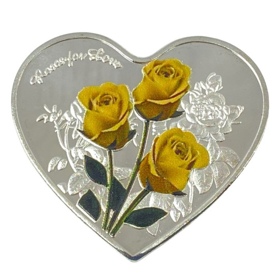 Монета-сувенир Roses of love, 4см в капсуле (Cs - 1011)
