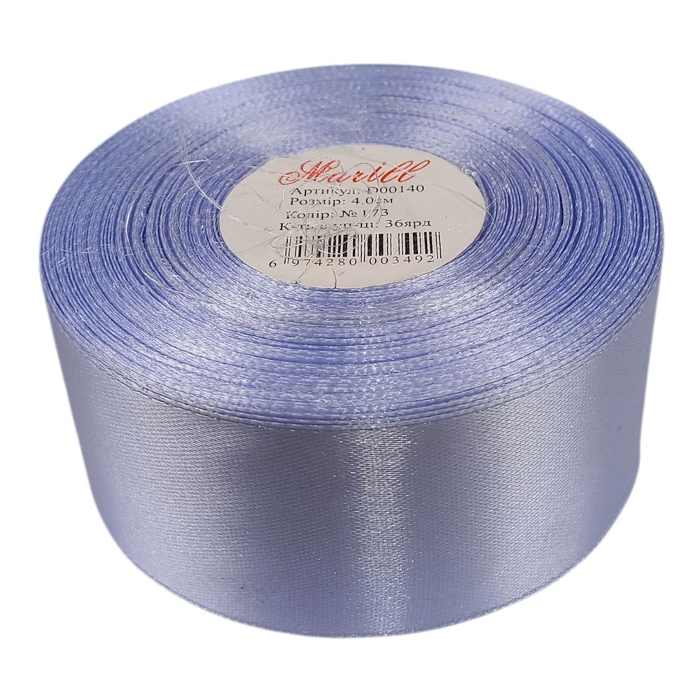 Атласная лента 4см (±5мм) x 33м Голубой Marill (LA4033-173)