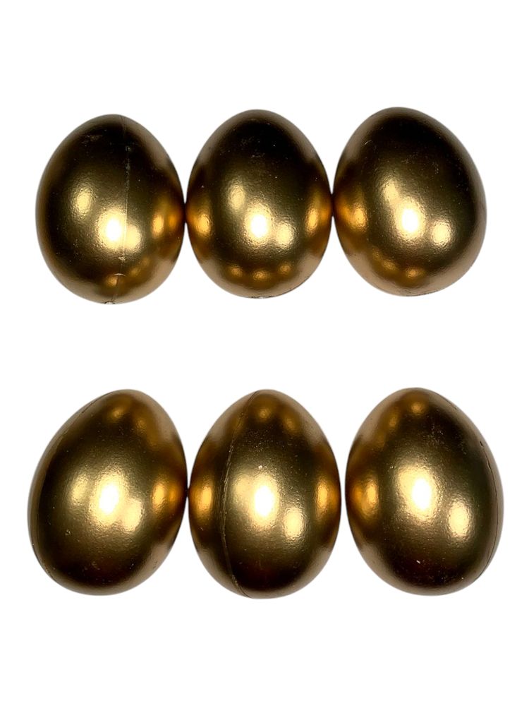 Набор пасхальных яиц 4 х 3см Золото -6шт Золотой Unison (L00153)