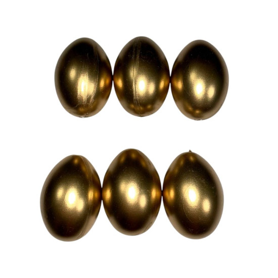 Набор пасхальных яиц 6 х 4см Золото -6шт Золотой Unison (L00154)