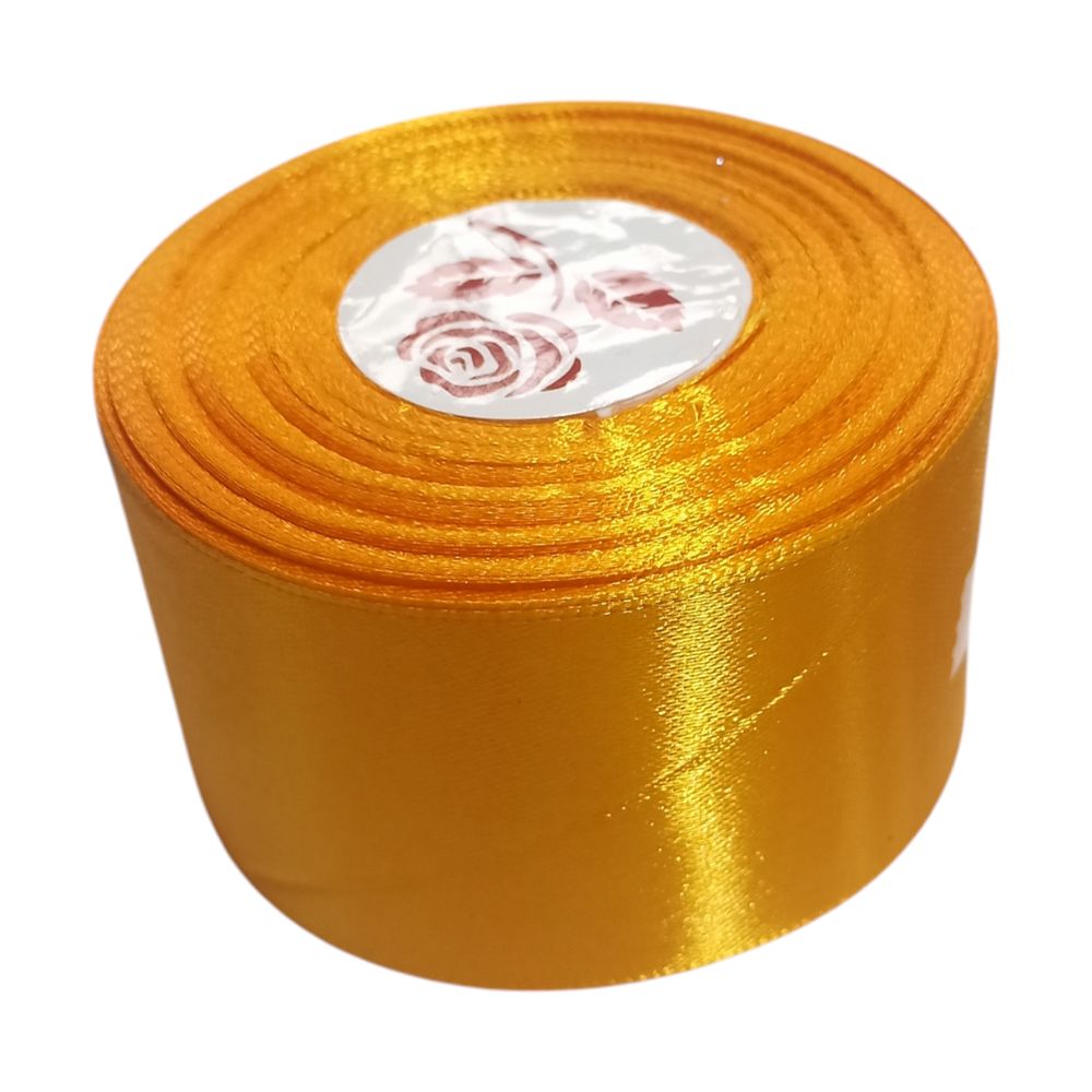 Атласная лента 4см (±5мм) x 33м Оранжевый Marill (LA4033-112)