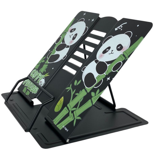 Подставка для книг металлическая 21 х 19см, Панда микс 3 дизайна (1066Р)