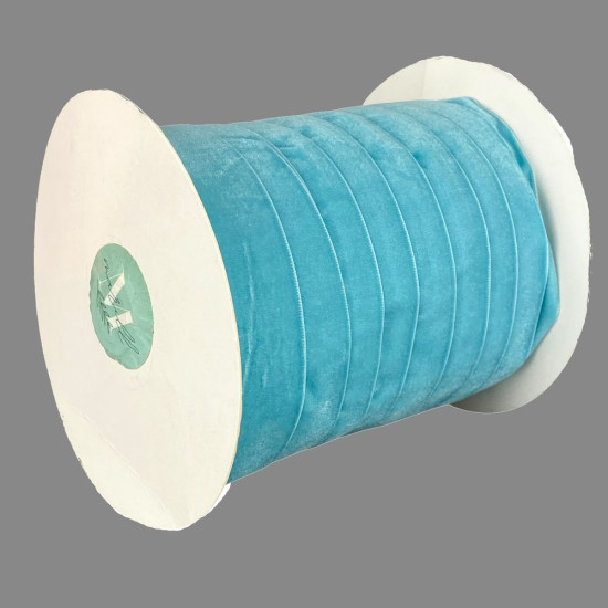 Бархатная лента  2,5 см х 50 ярдов Голубой Marill (D00825- 30)