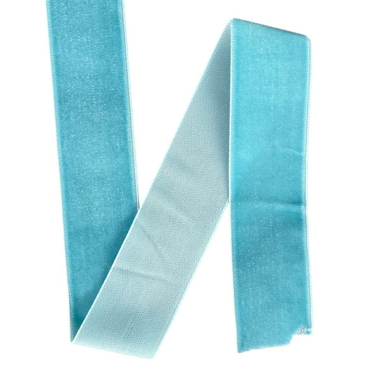 Бархатная лента  2,5 см х 50 ярдов Голубой Marill (D00825- 30)