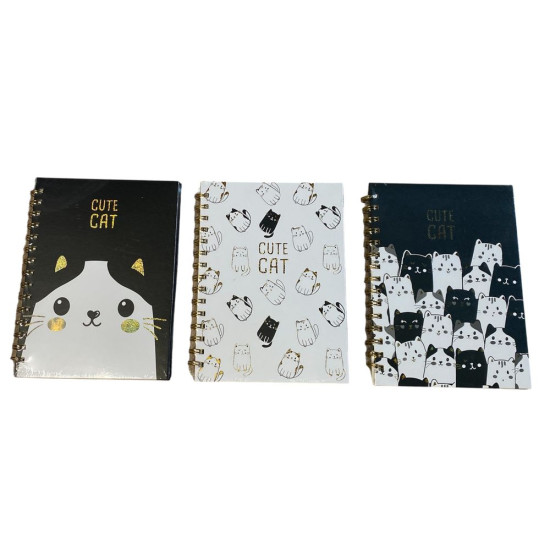 Тетрадь А5 на спирали, 80 листов 80г/м2 клетка, "Котики" (1813-9)