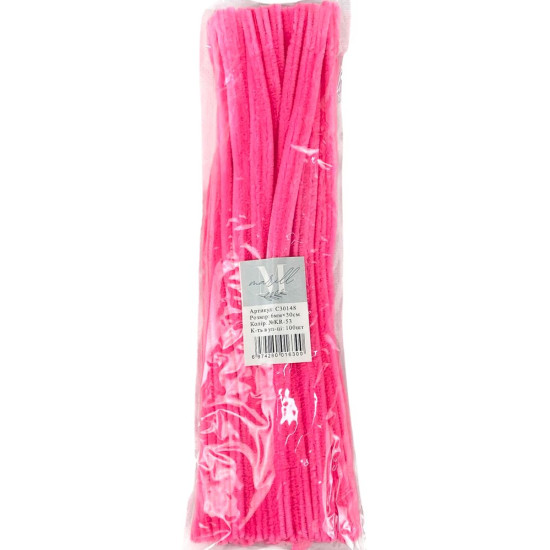 Синельная проволока, 300 х 6мм неоновый розовый, 100 шт Розовый Marill (C30148-KR-53)