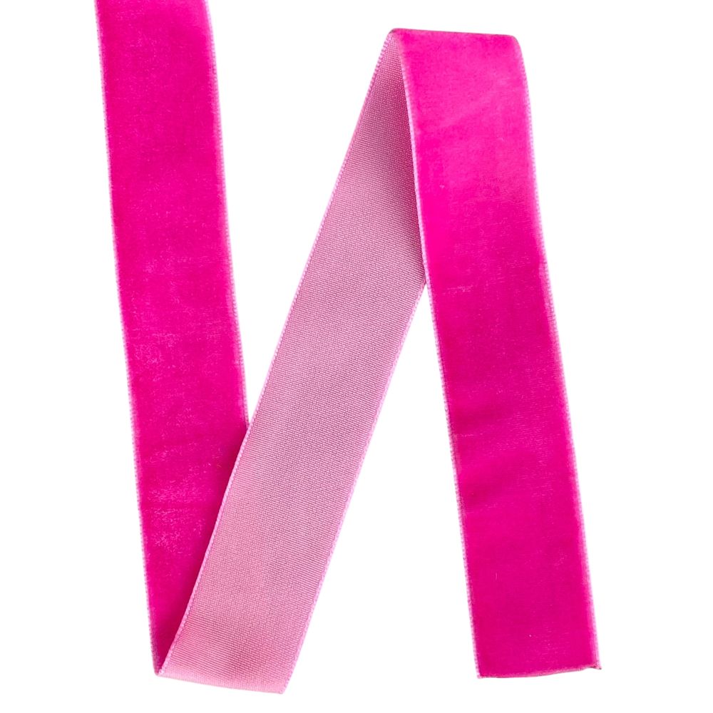 Бархатная лента  2,5 см х 50 ярдов Розовый Marill (D00825- С  19)