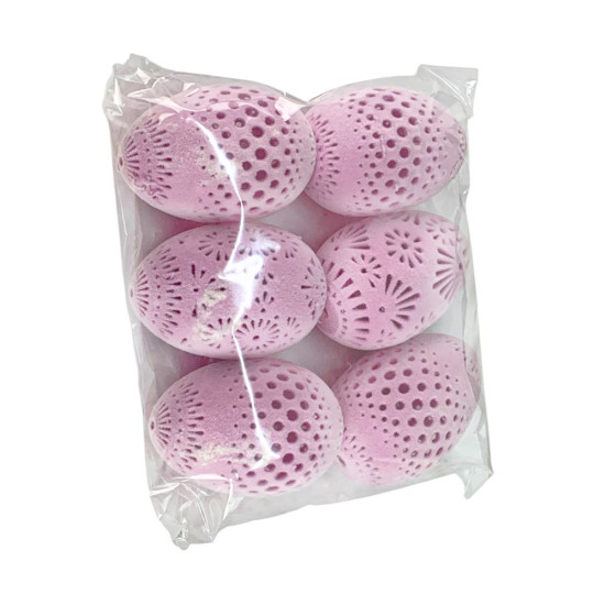 Набор пасхальный "Яйцо-декор с ажурными цветочными вырезами"бархат, сиреневый 6см Фиолетовый (L00200.6)