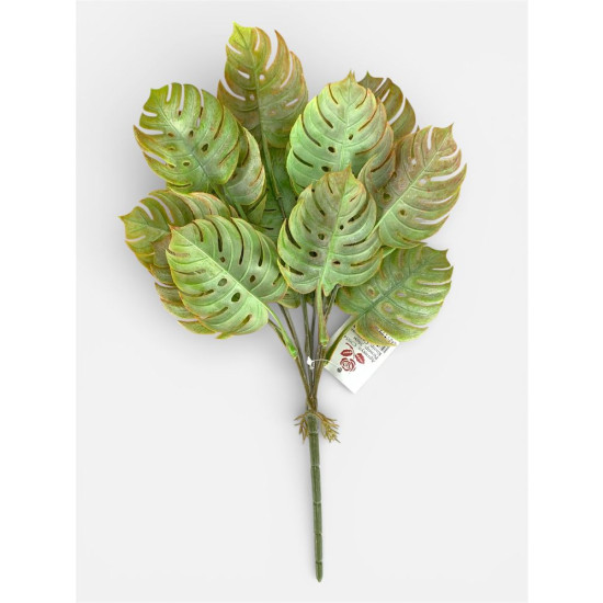 Ветка монстеры  36 см, светло-зелено-коричневая Unison (c30547-1)