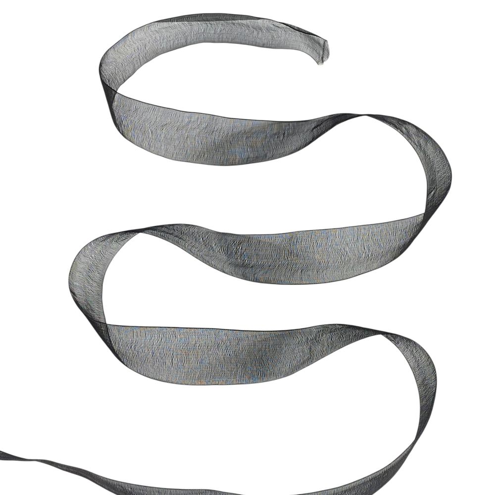 Лента с органзы чёрная 2,0 см х  50 ярдов Черный Marill (D02020-1039)