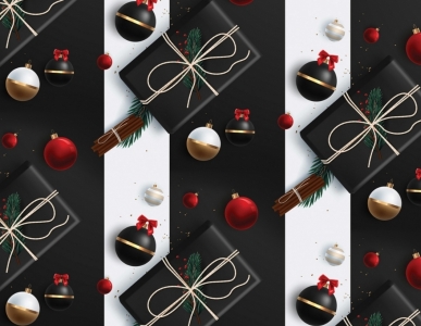 Бумага подарочная мелованная 80г, новогодняя, 100 х 70см -10 листов (PVM10-331NY)