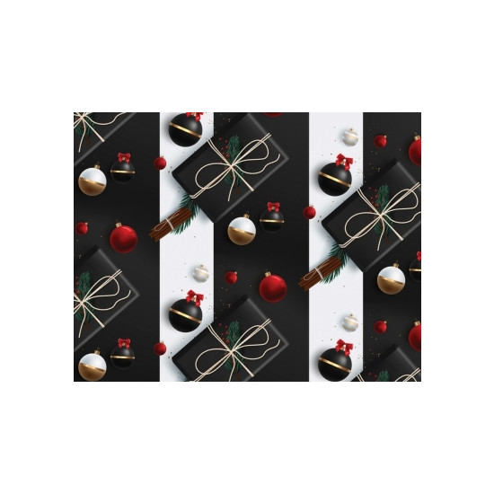 Бумага подарочная мелованная 80г, новогодняя, 100 х 70см -10 листов (PVM10-331NY)