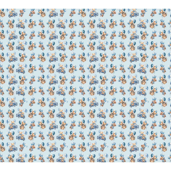 Бумага упаковочная мелованная 80г 10 листов  100 х 70см Голубой Unison (PVM10-342)