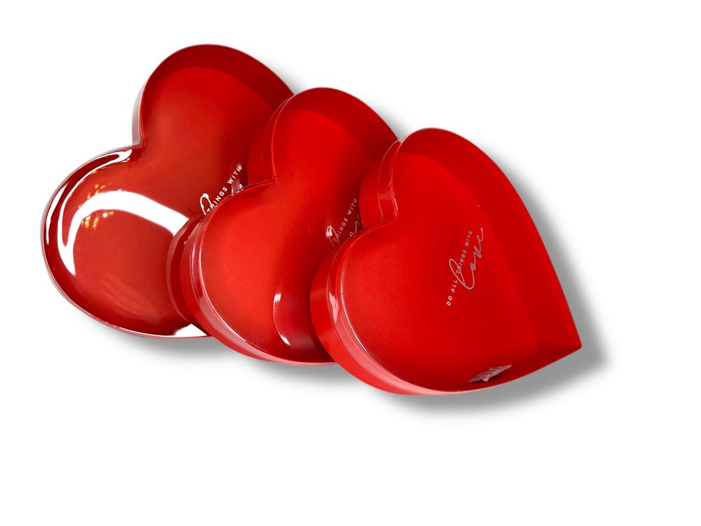 Набор коробок 3 шт с прозрачными крышками Красный Unison (105384)