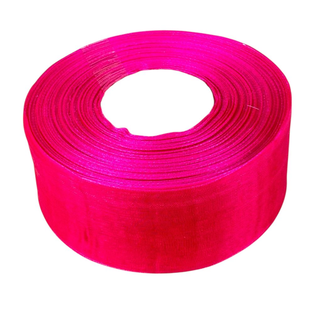 Стрічка з органзи "маджента" 4,0 см х 50 ярдів Рожевий Marill (D02040-1028)