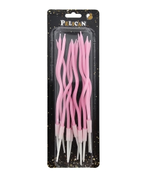 Свечи "Волна 12 штук" винтажный розовый TM Pelican (861150)