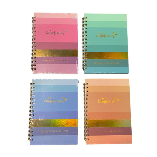 Тетрадь А5 на спирали, 80 листов 80г/м2 клетка, "Золотая линия" (1813-18)