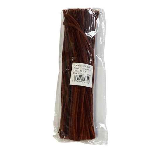Синельная проволока, 300 х 6мм, коричневая, 100 шт Коричневый Marill (C30148-T20)
