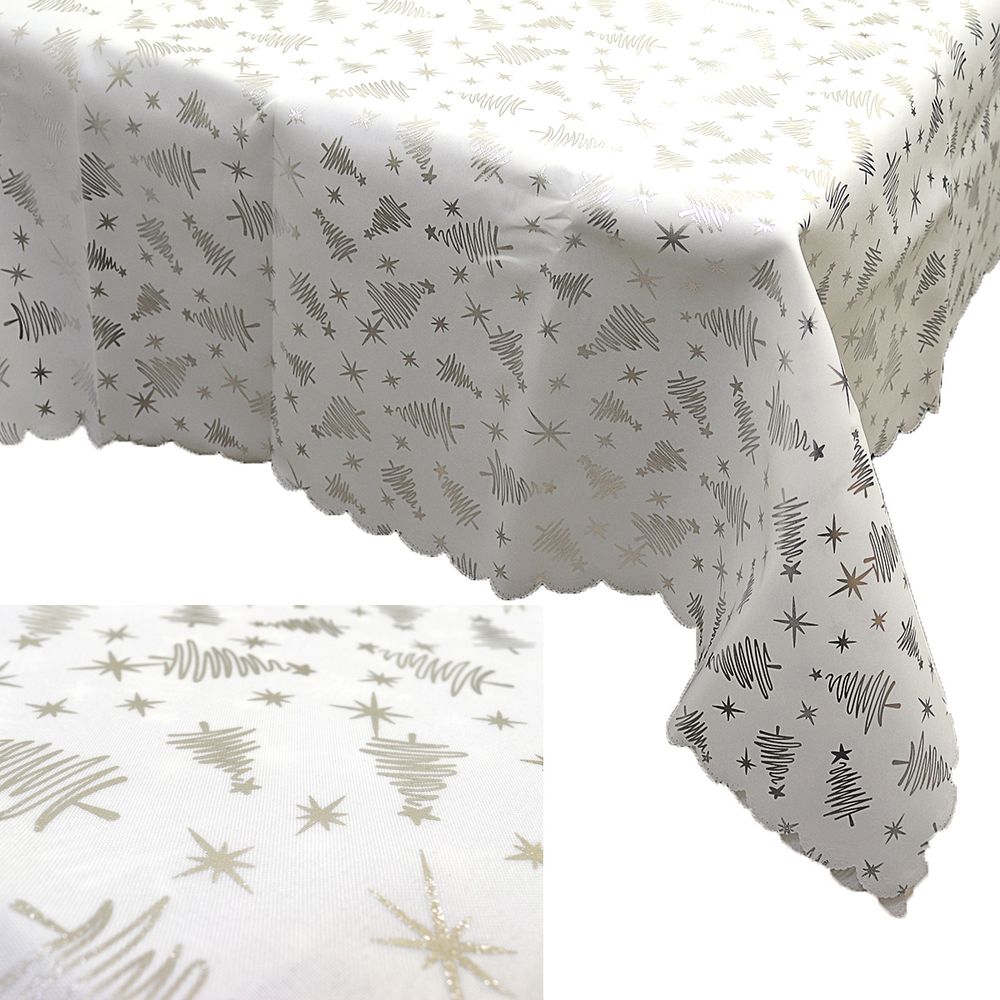 Скатерть новогодняя "Елочки" 150 х 180см (6220-192)
