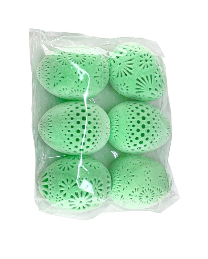 Набор пасхальный "Яйцо-декор с ажурными цветочными вырезами"бархат, зеленый 6см Зеленый (L00200.1)