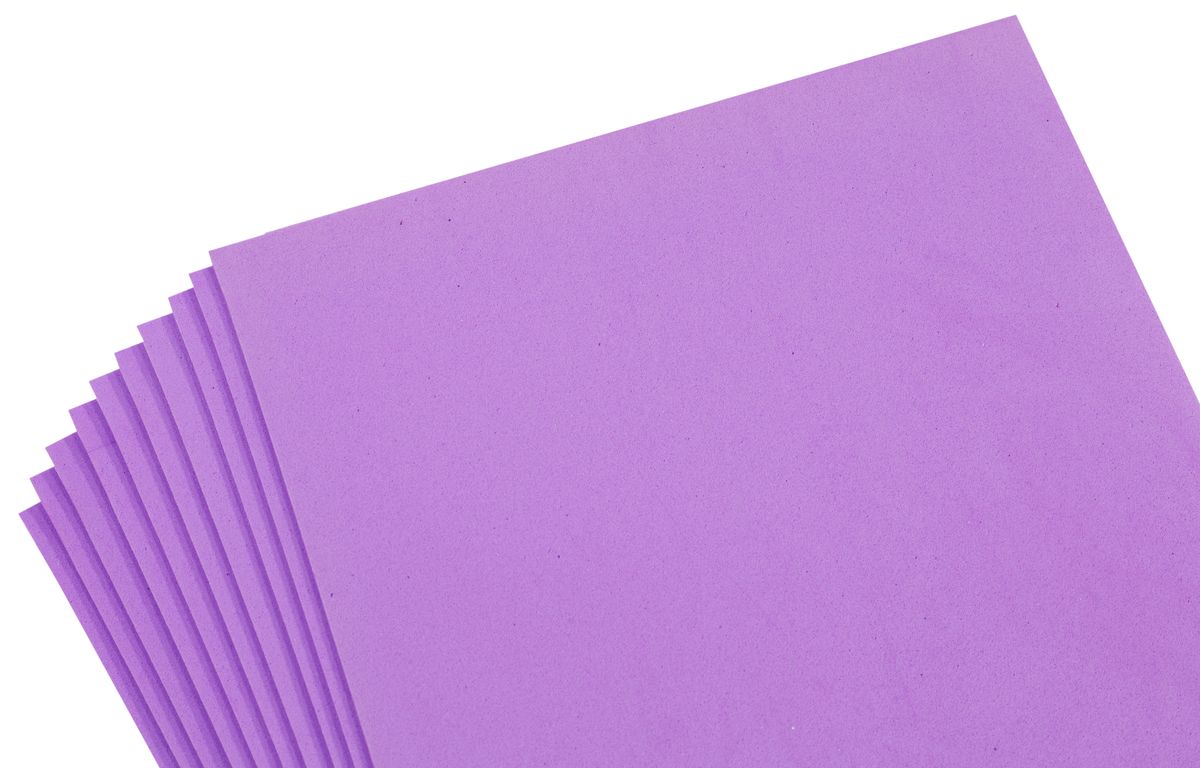 Фоамиран  фиолетовый - 10листов (1,8мм) (7490-18-25)
