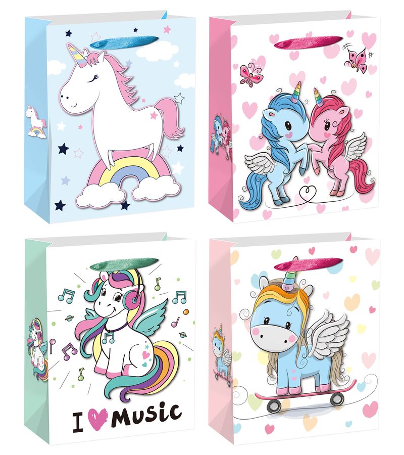 Подарочные пакеты 210g  18x24x8,5cm Unison (DV-BK-9389S)