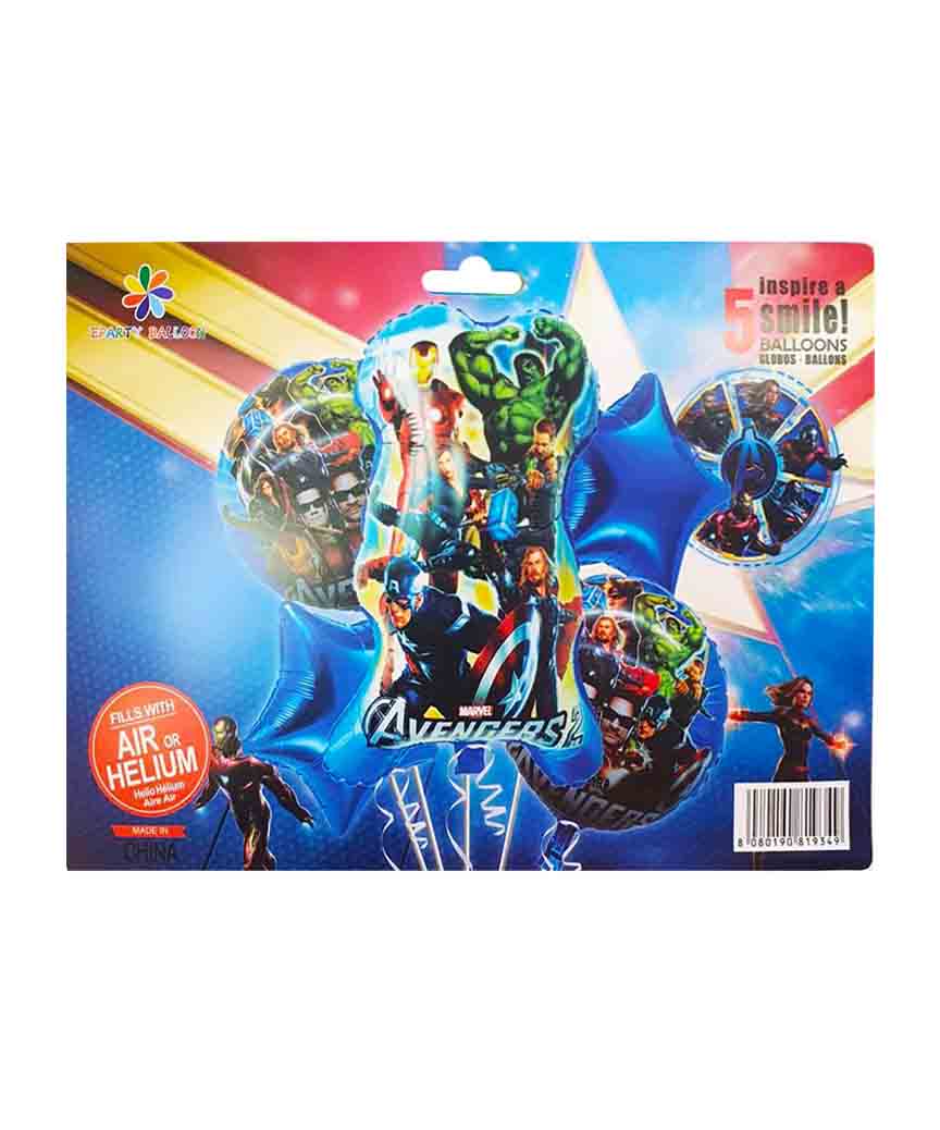 Набор из 5 шаров фольгированных "Мстители" Разноцветный (836975)