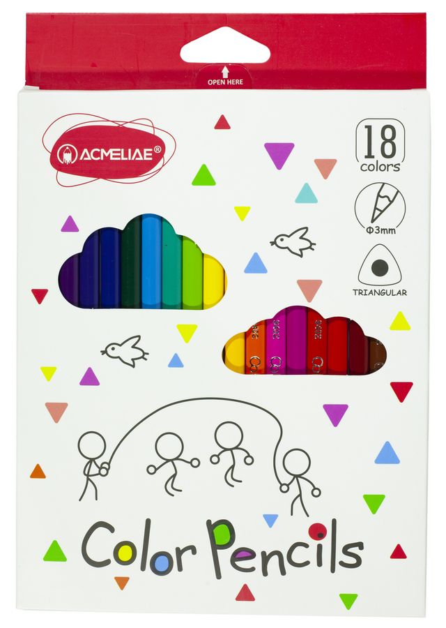 Набор карандашей 18 цветов треугольные "Acmeliae", 3мм Acmeliae (9402-18)