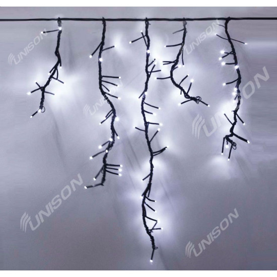 Гирлянда бахрома - ФЕЕРВЕРК 240 LED 2,5м х 0,6м белый Белый Unison (1578-03)