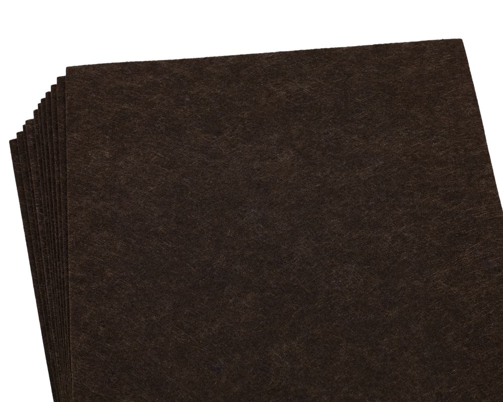 Фетр 20 х 30см, 1,2мм, 10 аркушів, коричневий Коричневий Unison (170HQ-039)