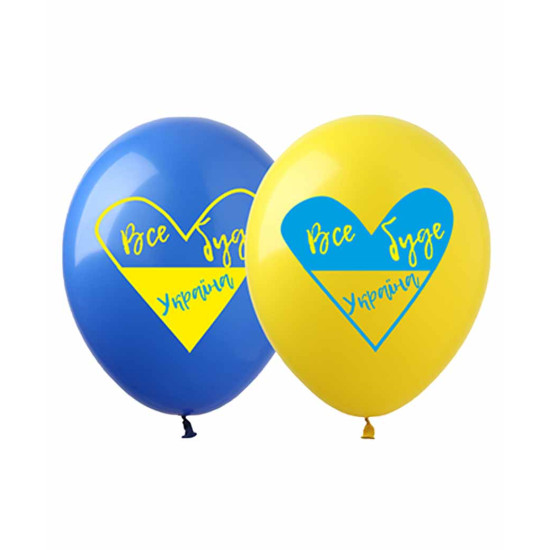 Шарики Pelican 12' (30 см)  "ВСЕ БУДЕ УКРАЇНА" 1-стор  828941 (828941)