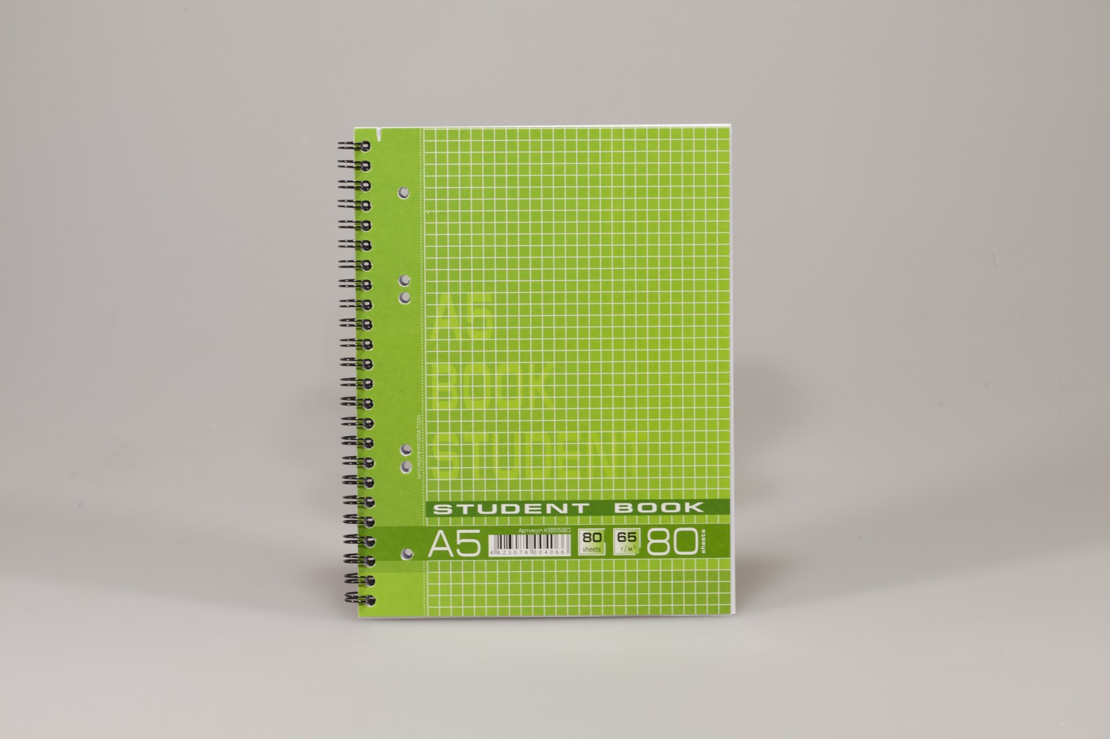 Блокнот 80 л А5 спираль 65 г/м² Ofort (KB5580)