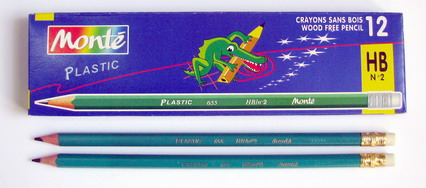 Олівець 655 простий - пластик з гумкою (655)