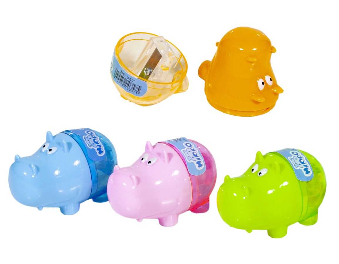 Точилка "Бегемотик" с контейнером Разноцветный Unison (T1880)