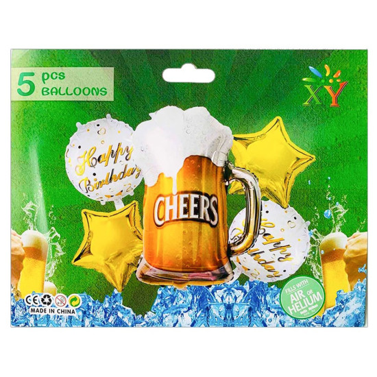 Набор из 5 шариков, Пиво Разноцветный Pelican (836924)