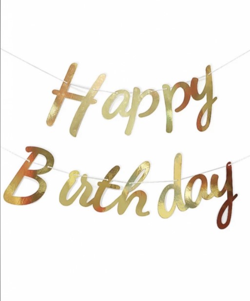 Гирлянда "Happy birthday" , золото Unison (871071)