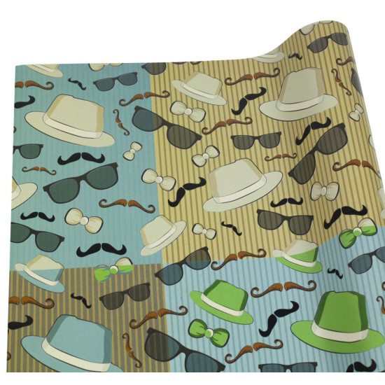 Бумага для упаковки подарков - мужская -10 листов Разноцветный Marta (PCZ10070-10-401)