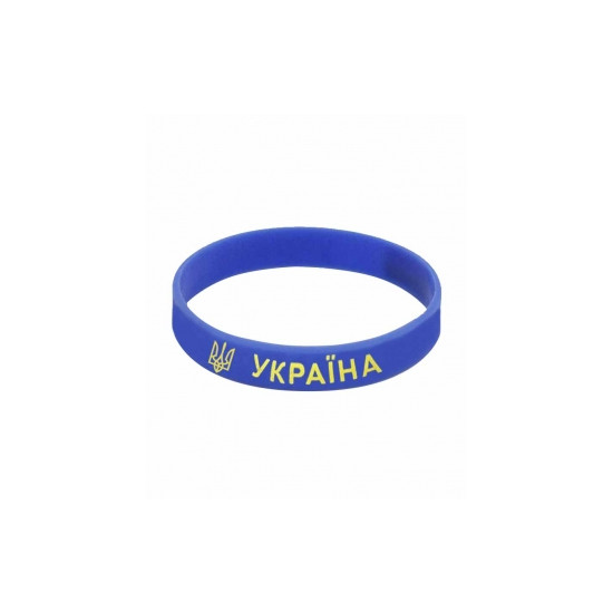 Браслет силиконовый "Украина трезубец" желтый и синий, микс Желто-синий Unison (783005)