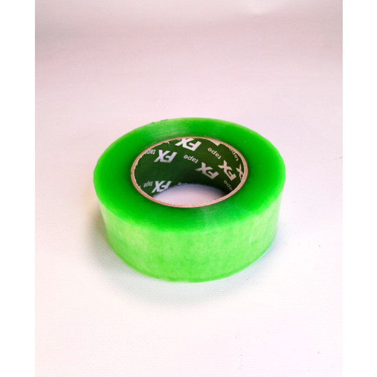 Скотч каучуковый прозрачный NEON  50мкм х 45мм x 500 Зеленый Unison (Ск 110)