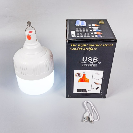 Лампа LED 50Вт еЕ27 на аккумуляторе с USB, время работы до 20 часов (в эконом режиме) Белый Unison (640050)